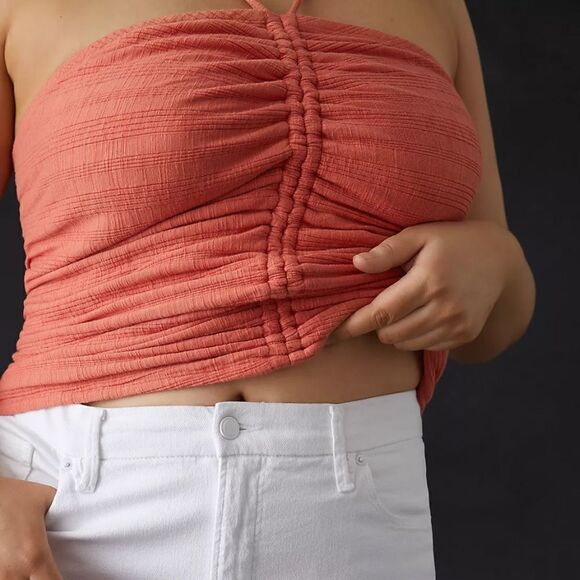 Anthropologie Pilcro Ruched Ribbed Halter - Picture 2 of 7